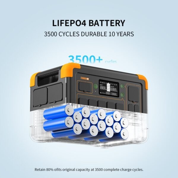 E1000LFP Portable Power Station 1800W 1024Wh - Image 13