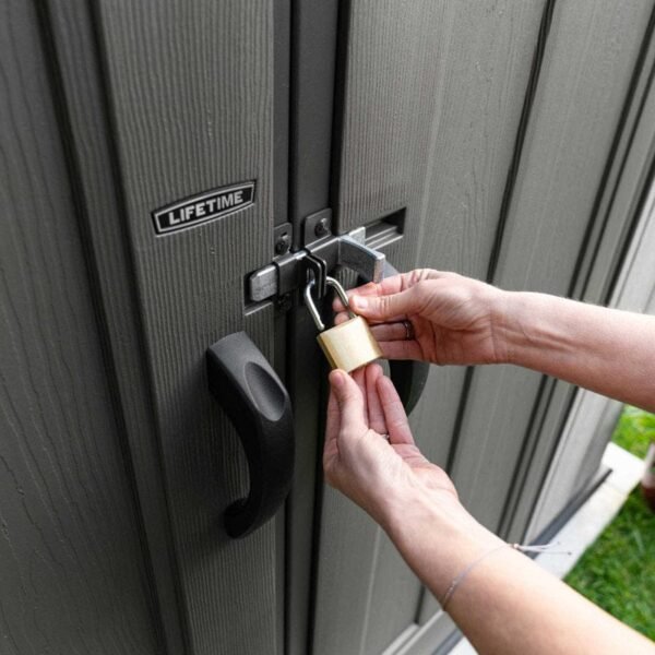 15 Ft. x 8 Ft. High-Density Polyethylene (Plastic) Steel Reinforced Outdoor Storage Shed - Image 7