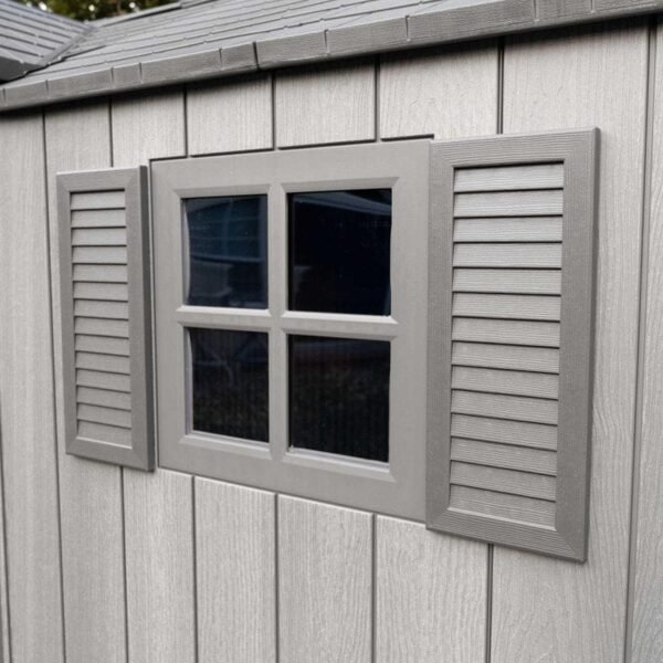 15 Ft. x 8 Ft. High-Density Polyethylene (Plastic) Steel Reinforced Outdoor Storage Shed - Image 3
