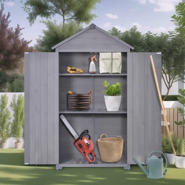 3 ft. W x 1 ft. 8 in. D Solid Wood Storage Shed - Image 6