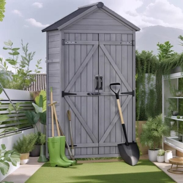 3 ft. W x 1 ft. 8 in. D Solid Wood Storage Shed - Image 7