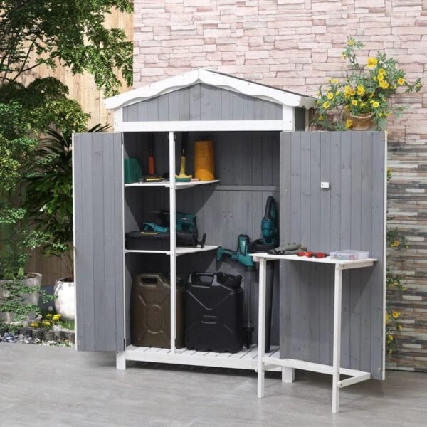 4.3 Ft. W x 1.6 Ft Solid Wood Traditionnal Tool Shed - Image 2