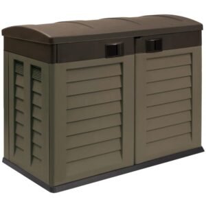 4.5 ft. W x 3 ft. D Plastic Horizontal Garbage Shed