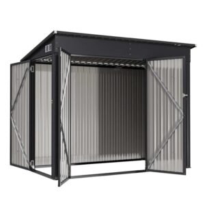 4' X 8' Shed Outdoor Storage Shed With Triple Lockable Door