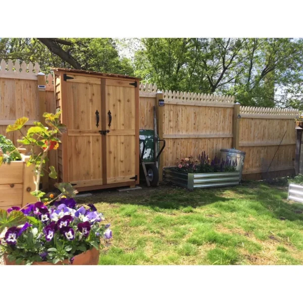 4 ft. W x 2 ft. D Garden Chalet Cedar Wood Tool Shed - Image 3