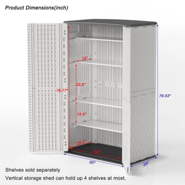 4 ft. W x 2 ft. D Plastic Vertical - Image 6