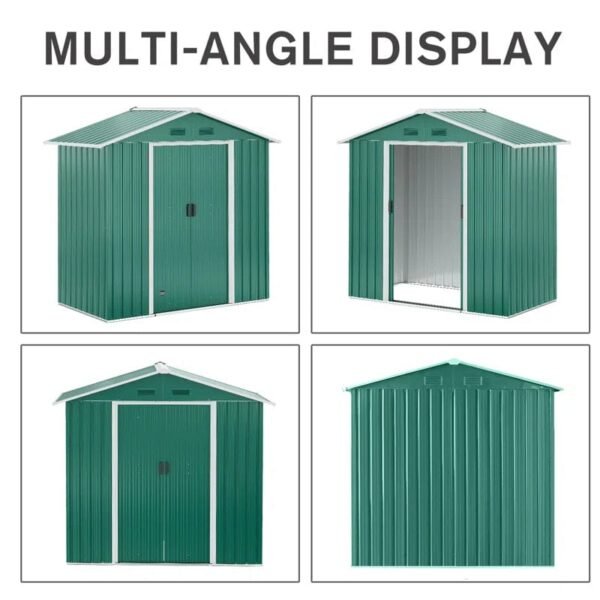 6 ft. W x 3 ft. D Galvanized Steel Vertical Storage Shed - Image 7