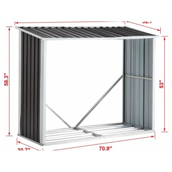 6 ft. W x 3 ft. D Metal Vertical Storage Shed - Image 2