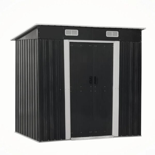 6 ft. W x 4 ft. D Metal Vertical Storage Shed - Image 3