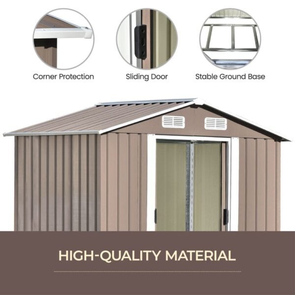 6 ft. W x 4 ft. D Stainless Steel Horizontal Garage Shed - Image 5