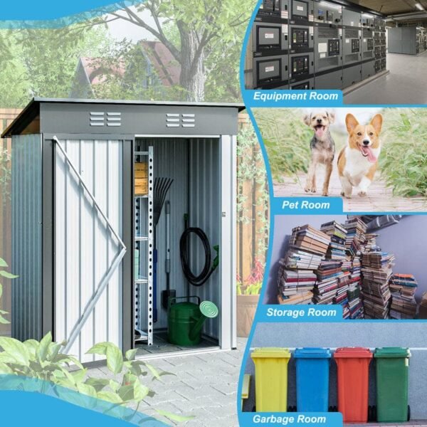 6 ft. W x 5 ft. D Lean-to Tool Shed - Image 6
