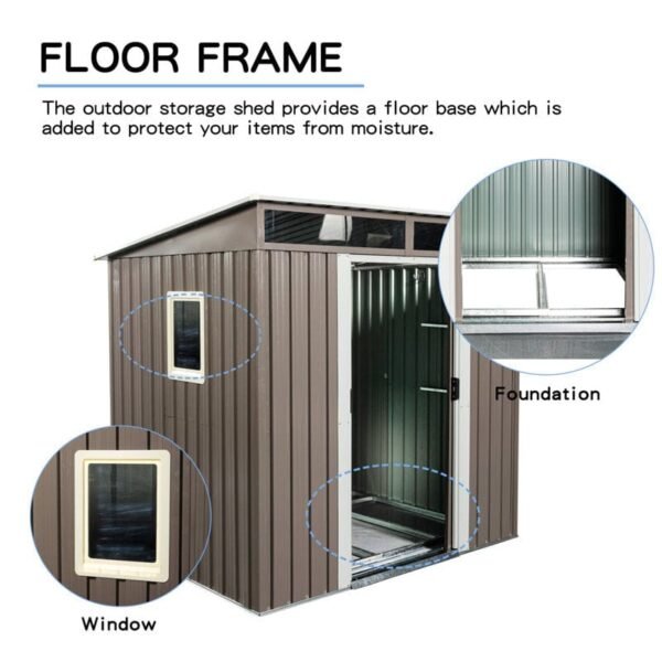 6 ft. W x 5 ft. D Metal Storage Shed - Image 2