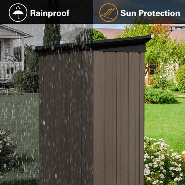 7 ft. W x 4 ft. D Metal Horizontal Storage Shed - Image 3