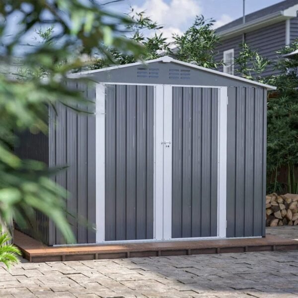 8 ft. W x 6 ft. D Metal Storage Shed - Image 2