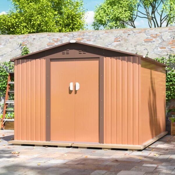 9 ft. W x 10 ft. D Metal Traditional Storage Shed - Image 2