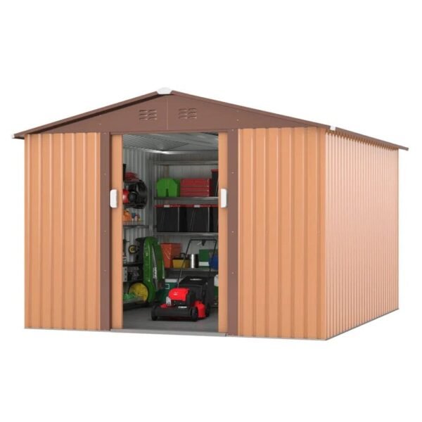 9 ft. W x 10 ft. D Metal Traditional Storage Shed - Image 4