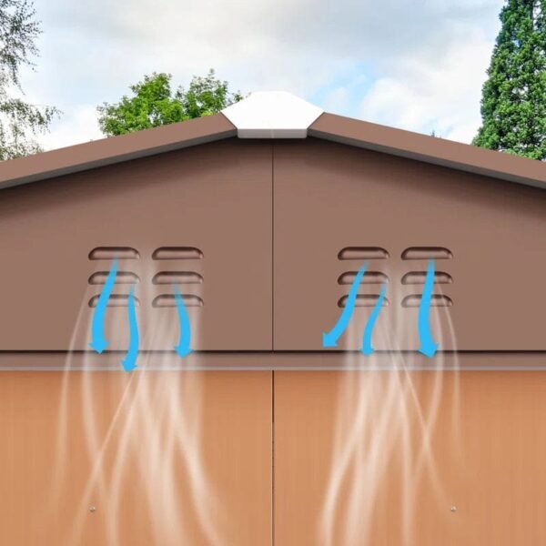 9 ft. W x 10 ft. D Metal Traditional Storage Shed - Image 7