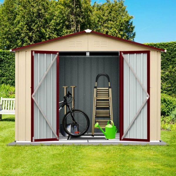 9 ft. W x 6 ft. D Metal Storage Shed - Image 4