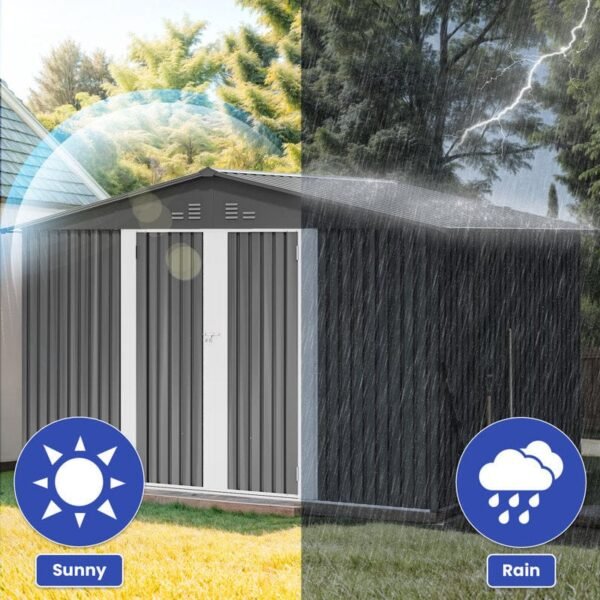Galvanized Steel Outdoor Storage Shed - Image 5