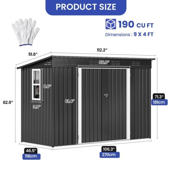 Galvanized Steel Storage Shed - Image 2