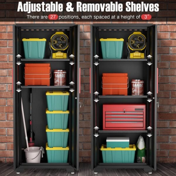WFX Utility™ 6pcs Garage Cabinets And Storage System Set With Pegboard & Rubber Wood Worktop - Image 7