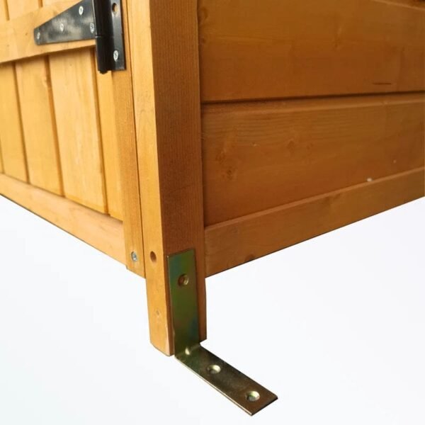 Wooden shed with two doors and shelves - Image 3