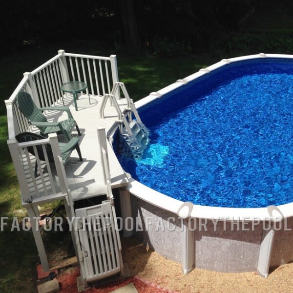 5'X13.5' Resin Pool Fan Deck With In-Pool & Ground to Deck Steps - Image 4