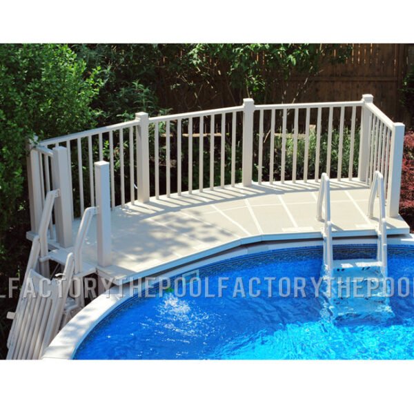 5'X13.5' Resin Pool Fan Deck With In-Pool & Ground to Deck Steps - Image 2