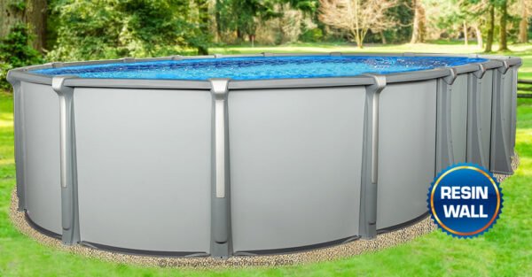 12'x24'x54" Saltwater Aurora Oval Pool with Resin Composite Wall