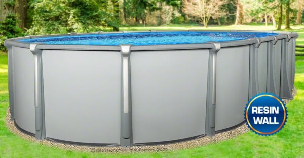 18'x33'x54" Saltwater Aurora Oval Pool with Resin Composite Wall