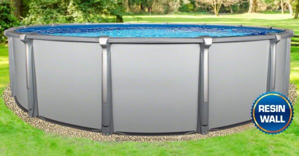 27'x54" Saltwater Aurora Round Pool with Resin Composite Wall