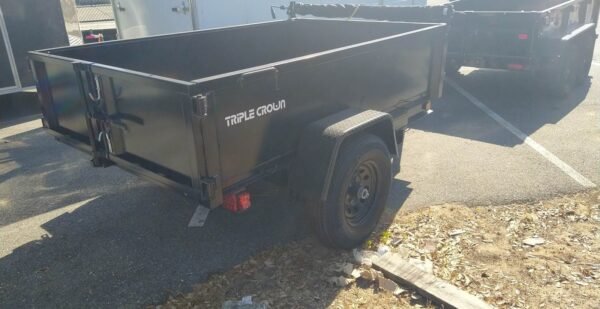 Triple Crown 5X8 Single Axle Lowrider Dump Trailer | Black | D5X8LRD - Image 3