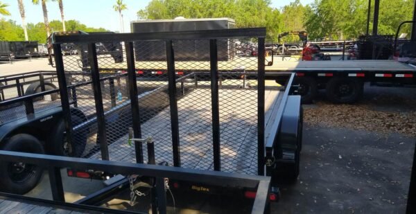 6.5X12 Big Tex Tandem Axle Pipe Top Black Utility Trailer (60PI-12BK4RG2B) - Image 3