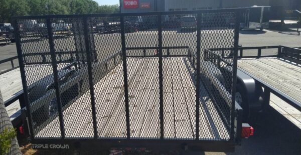 Triple Crown 7X18 Utility Trailer | Black  | Rear Gate  | ATV7X18 - Image 3