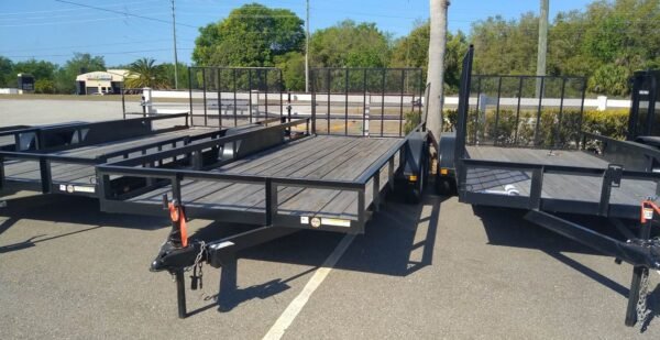 Triple Crown 7X18 Utility Trailer | Black  | Rear Gate  | ATV7X18