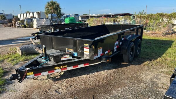 14 Foot Big Tex Low Profile with Spreader Gate Black Dump Trailer (14LD-14BK) - Image 2