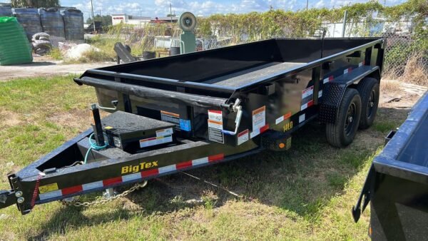 14 Foot Big Tex Low Profile with Spreader Gate Black Dump Trailer (14LD-14BK) - Image 2