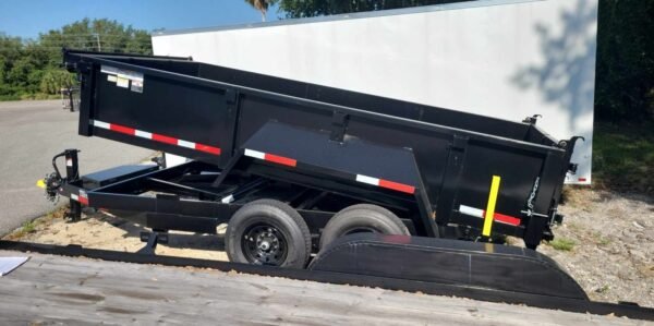 14 Foot Tuff Dump with Spreader Gate Gray Dump Trailer (TD-14S) - Image 2