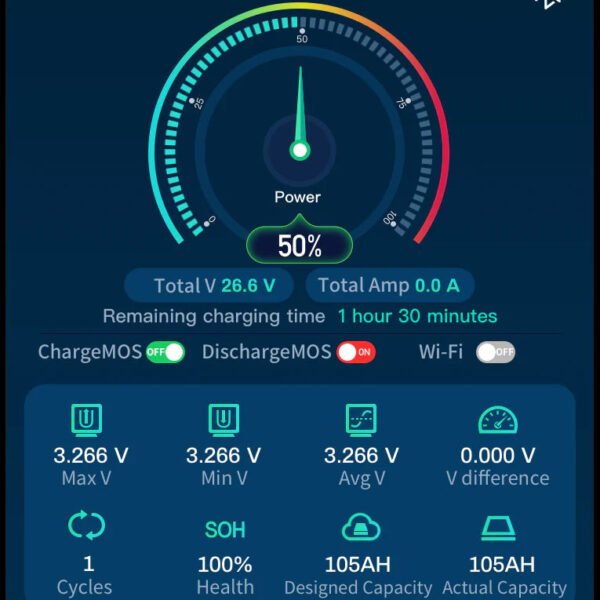 48V 50AH LiFePO4 Lithium Battery with Bluetooth and Heating Feature - Image 3