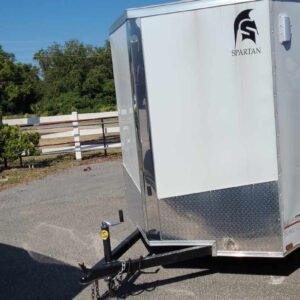 Spartan 6X12 Single Axle Enclosed Cargo Trailer | .030 | White | SP6X12SA