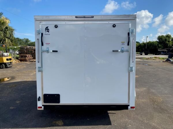 Spartan 7X12 Enclosed Cargo Tandem Axle Trailer | White | SP7X12TA - Image 4