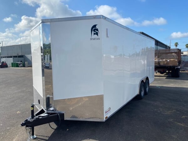 Spartan 8.5X20 Tandem Axle Enclosed Cargo Trailer | White | SP8.5X20TA - Image 2