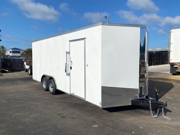 Spartan 8.5X20 Tandem Axle Enclosed Cargo Trailer | White | SP8.5X20TA - Image 3