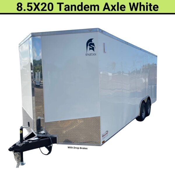 Spartan 8.5X20 Tandem Axle Enclosed Cargo Trailer | White | SP8.5X20TA