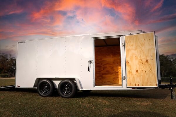 Big White Enclosed Trailer - Image 11