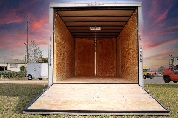 Big White Enclosed Trailer - Image 12
