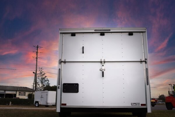Big White Enclosed Trailer - Image 13