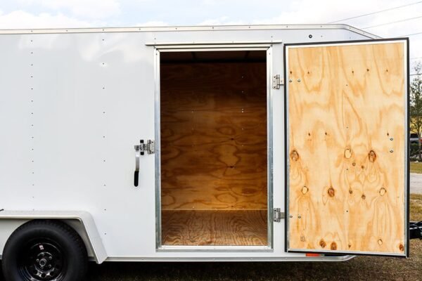 Big White Enclosed Trailer - Image 23