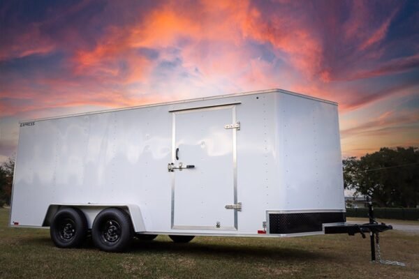 Big White Enclosed Trailer - Image 2