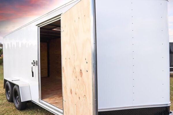 Big White Enclosed Trailer - Image 7